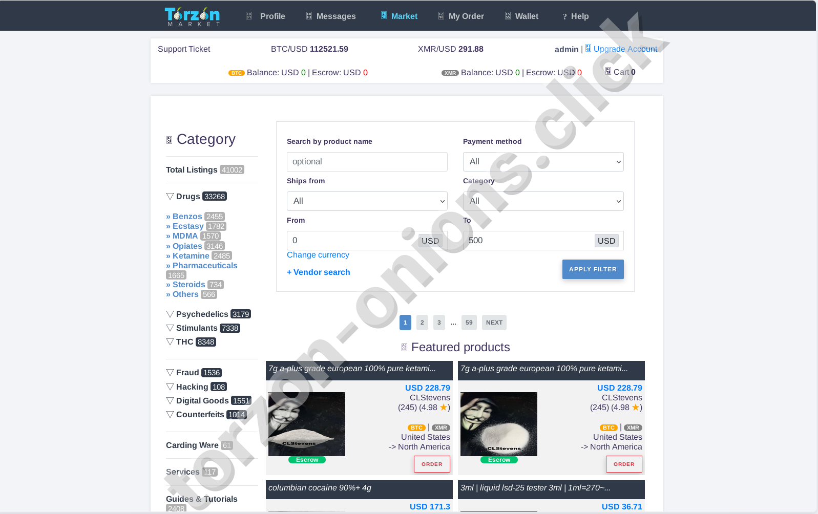 Torzon Marketplace Product Grid - Torzon Darknet Market
